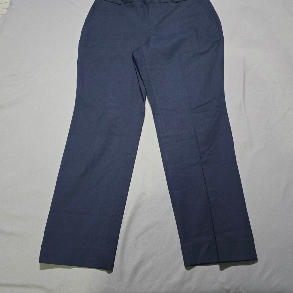 Banana Republic Ryan Pants Women 14 Navy Blue Straight Leg Dress Trousers